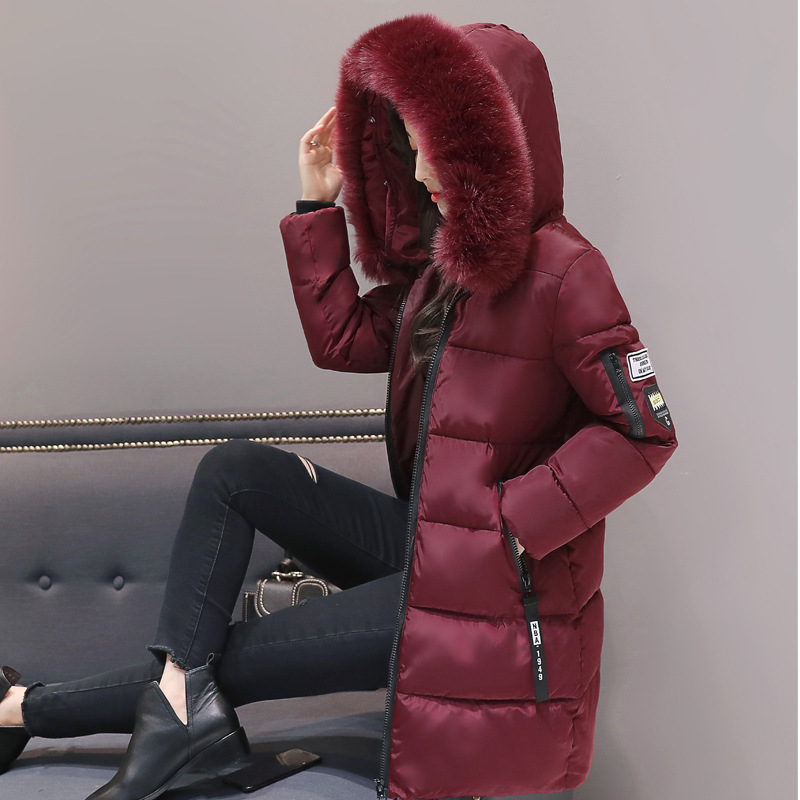 Parka Women Winter Coats Long Cotton Casual Fur Hooded Jackets Women Thick Warm Winter Parkas Female Overcoat Coat MLD1268 201019
