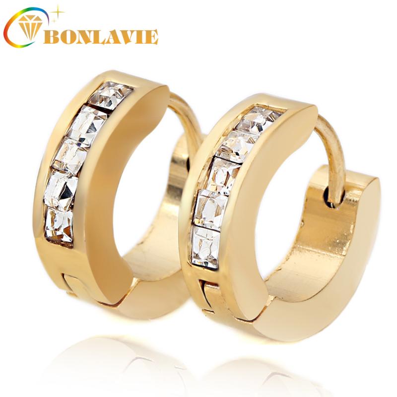 BONLAVIE Titanium Steel Hoop Earrings Korean Classic Simple Women Girl Fashion Zircon Earrings Hip Hop Cubic Zirconia Jewelry
BONLAVIE Titanium Steel Hoop Earrings Korean Classic Simple Women Girl Fashion Zircon Earrings Hip Hop Cubic Zirconia Jewelry