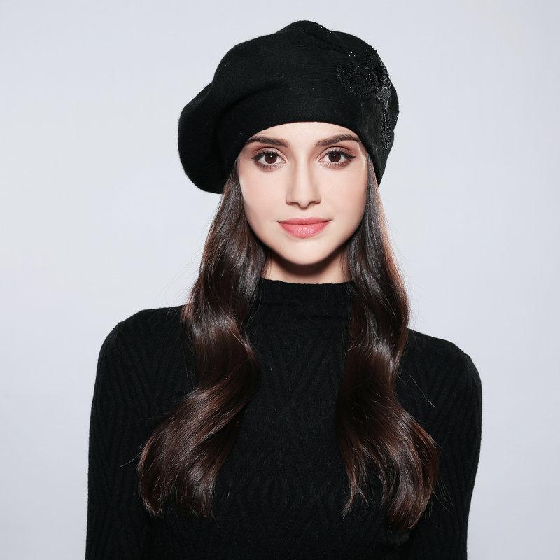 New Beret Hat Bonnet Femme Women Cotton Wool Knitted Beanie Flower Rhinestone Autumn Winter Hats For Women gorros mujer invierno, Style 4
New Beret Hat Bonnet Femme Women Cotton Wool Knitted Beanie Flower Rhinestone Autumn Winter Hats For Women gorros mujer invierno, Style 4
