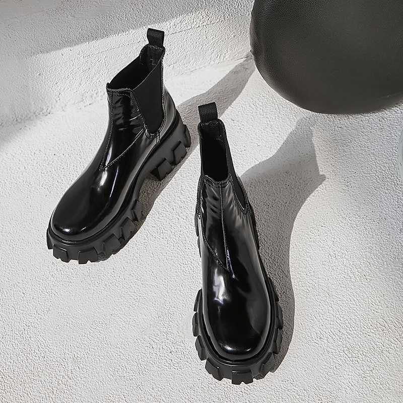 ankle boots women's new winter shoes genuine leather wedges platform boots keep warm ankle botas mujer, Black soft leather
ankle boots women's new winter shoes genuine leather wedges platform boots keep warm ankle botas mujer, Black soft leather