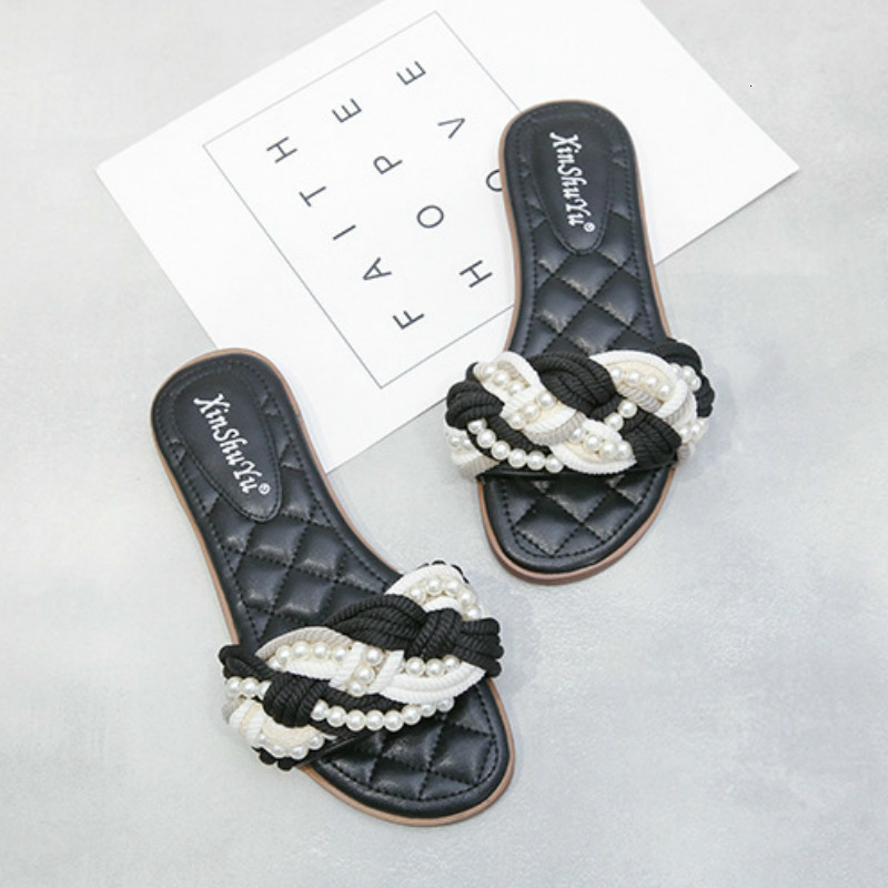 2021 Will See New Women's Sandals of Linen Flower Pearl Fabric Beach Wear Low Heels Holiday Shoes J1O6, Black
2021 Will See New Women's Sandals of Linen Flower Pearl Fabric Beach Wear Low Heels Holiday Shoes J1O6, Black