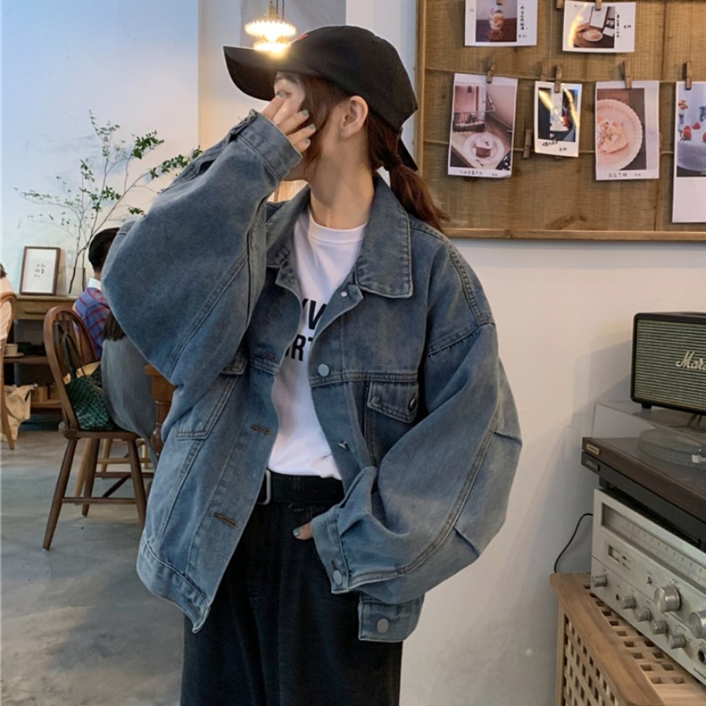 2020 Autumn Harajuku Women Short Denim Bomber Jacket Long Sleeve Vintage Casual Ladies Girl Loose Coats Female Jackets Outwear, Blue
2020 Autumn Harajuku Women Short Denim Bomber Jacket Long Sleeve Vintage Casual Ladies Girl Loose Coats Female Jackets Outwear, Blue