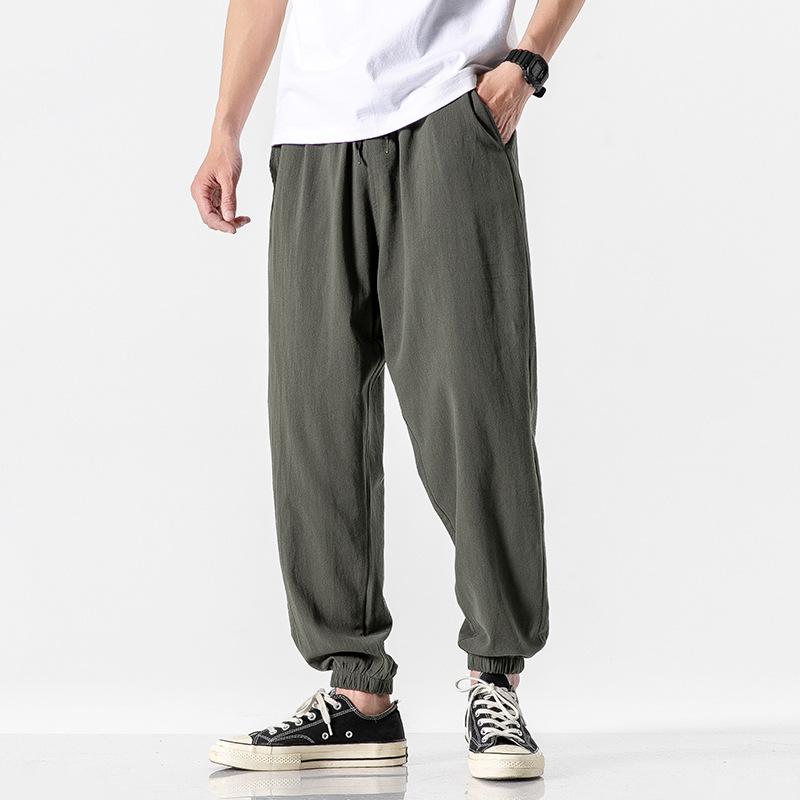 2021 Summer Japanese Linen Sports Pants Men's Loose-fitting Feet Plus Size Casual Nine-point Pants Thin Section Trendy, Black
2021 Summer Japanese Linen Sports Pants Men's Loose-fitting Feet Plus Size Casual Nine-point Pants Thin Section Trendy, Black