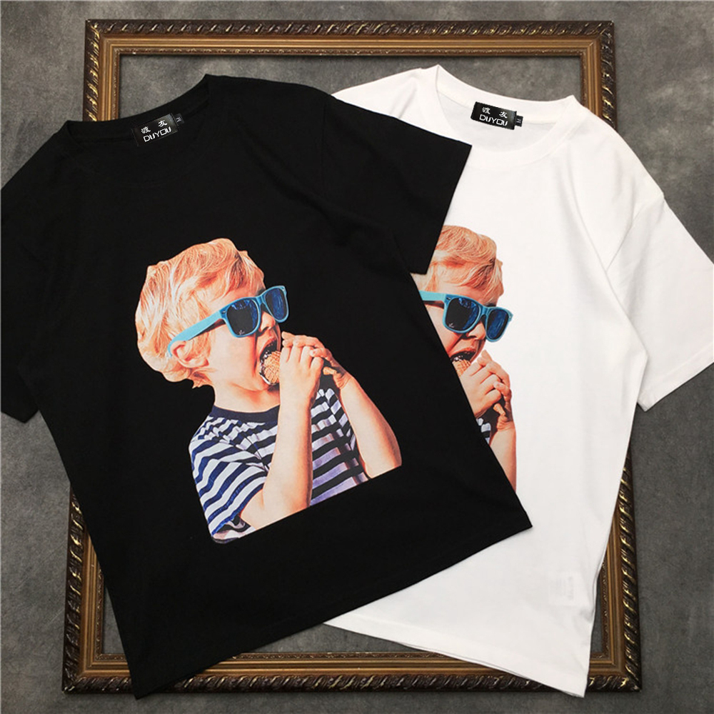 Men's Short-sleeved T-shirt Little Boy Eating Ice Cream Pattern Women Shirts|streetwear 2191001643 Njjh, White
Men's Short-sleeved T-shirt Little Boy Eating Ice Cream Pattern Women Shirts|streetwear 2191001643 Njjh, White