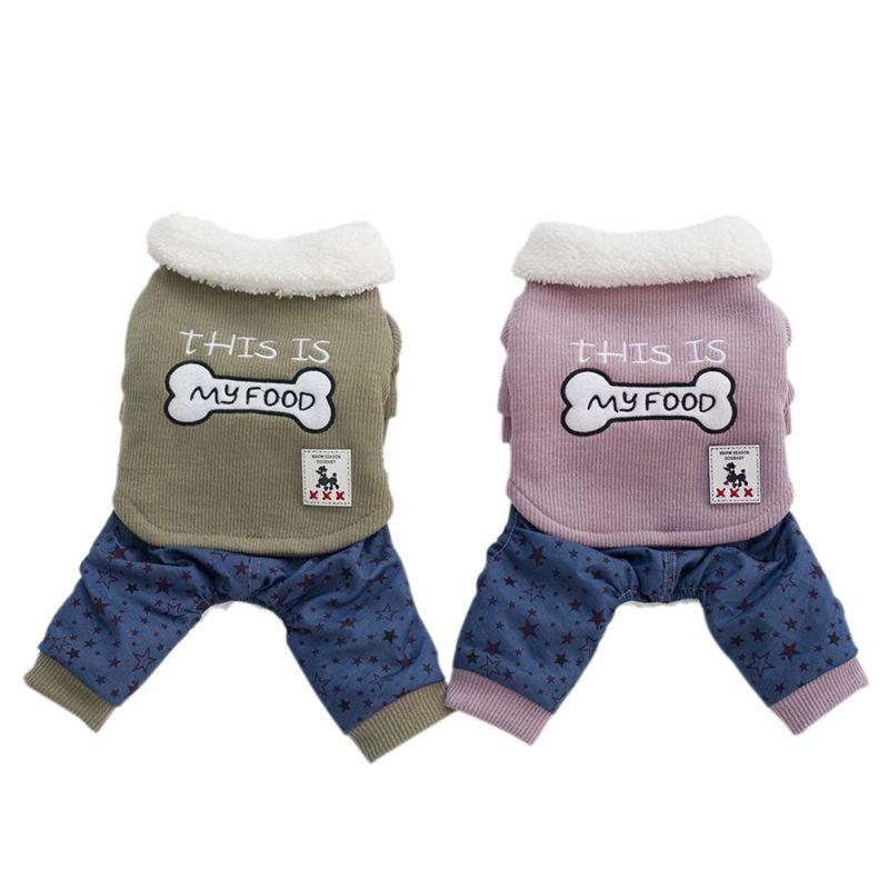 Pet Jumpsuits Autumn Winter Warm Bone Pattern Velvet Collar Cotton Padded Clothes For Small Medium Dogs, Lx1561p
Pet Jumpsuits Autumn Winter Warm Bone Pattern Velvet Collar Cotton Padded Clothes For Small Medium Dogs, Lx1561p