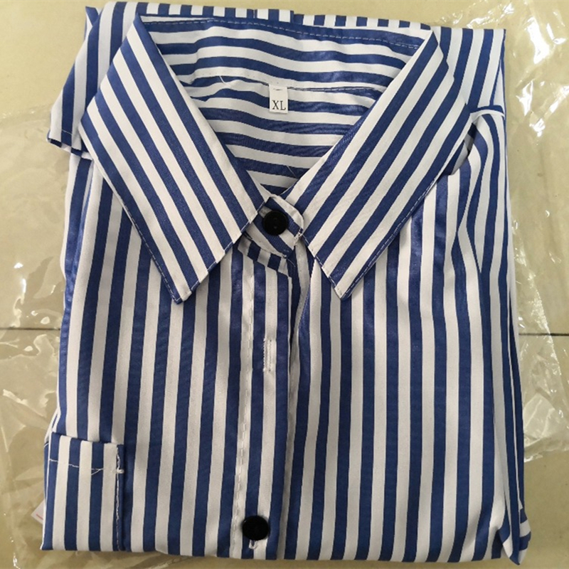 Women Striped Long Sleeve Blouse Shirt Female Loose Blusas Femme Autumn Fall Casual Ladies Office Blouses Top Sexy Plus Size 5XL 201201