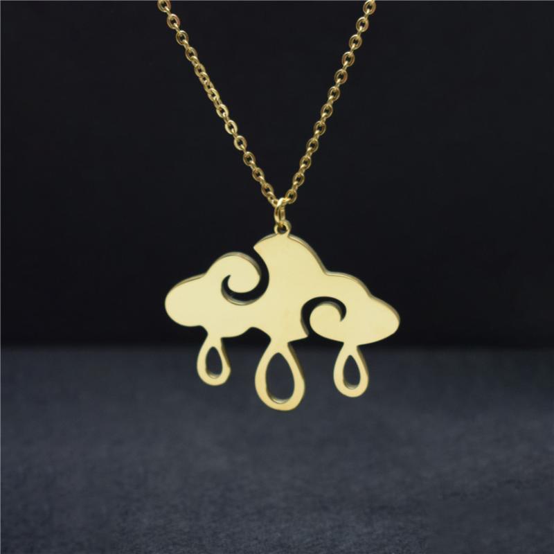 Stainless Steel Fashion Style Rain Cloud Pendant Necklace For Women Dainty Waterdrop Wedding Jewelry Gold Choker Collier Femme
Stainless Steel Fashion Style Rain Cloud Pendant Necklace For Women Dainty Waterdrop Wedding Jewelry Gold Choker Collier Femme