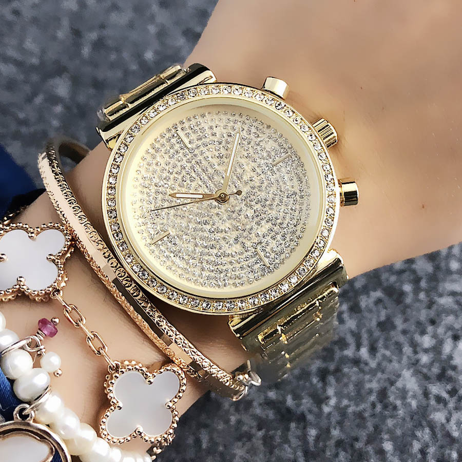 Brand Quartz wrist Watches for women Girl Big letters crystal style Metal steel band Watch M66, Gold
Brand Quartz wrist Watches for women Girl Big letters crystal style Metal steel band Watch M66, Gold