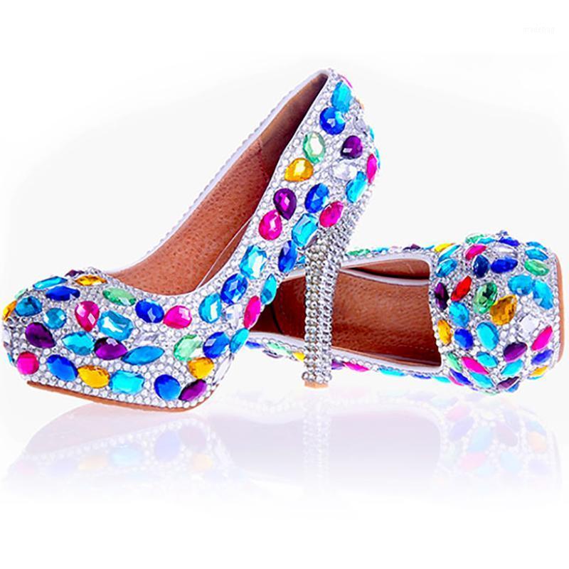 Women Wedding Shoes Corlorful Crystal Bridal Pumps Sexy High Heels Genuine Leather Rhinestone Platform Party Shoes Big Size 431, Colorful 10cm heel
Women Wedding Shoes Corlorful Crystal Bridal Pumps Sexy High Heels Genuine Leather Rhinestone Platform Party Shoes Big Size 431, Colorful 10cm heel