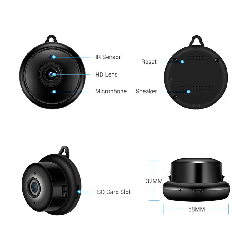 Mini Wifi Camera Remote APP Monitor Home Security 1080P IP Camera IR Wireless Magnetic Night Dropship
Mini Wifi Camera Remote APP Monitor Home Security 1080P IP Camera IR Wireless Magnetic Night Dropship