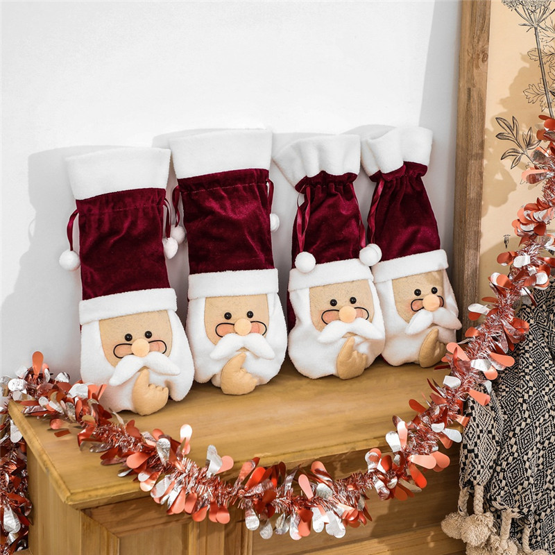 Christmas Bottle Cover Glasses Man Flannel Xmas Festival Party Wine Champagne Bottle Cover 37*17cm Christmas Decoration Wholesale
Christmas Bottle Cover Glasses Man Flannel Xmas Festival Party Wine Champagne Bottle Cover 37*17cm Christmas Decoration Wholesale