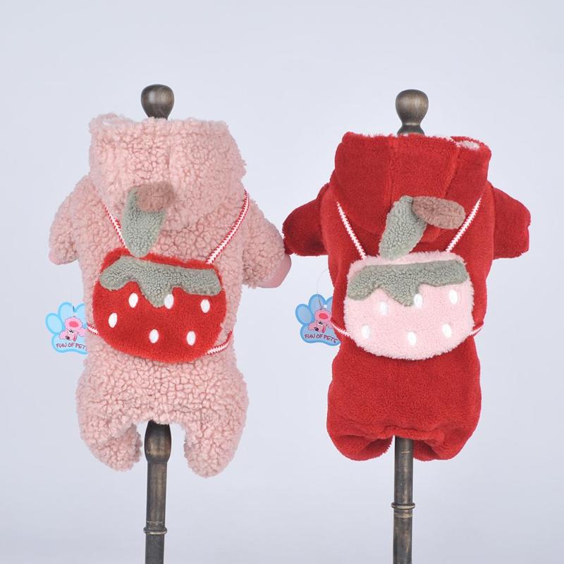 New Winter Dog Cat Coat Jacket Strawberry Bag Pet Puppy Jumpsuit Warm Apparel Outfit 5 Sizes 2 Colours, Red
New Winter Dog Cat Coat Jacket Strawberry Bag Pet Puppy Jumpsuit Warm Apparel Outfit 5 Sizes 2 Colours, Red