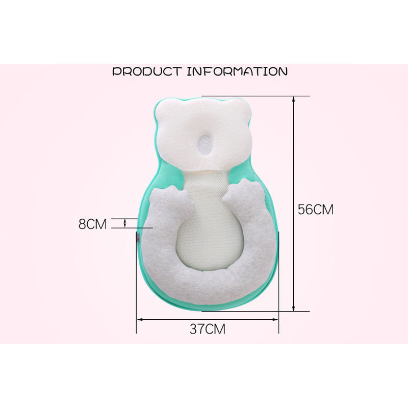 Anti Flat Head Baby Pillow Newborn Baby Sleep Positioning Pad Anti Roll Baby Head Shaping Pillows Infant Sleep Mattress LJ201014