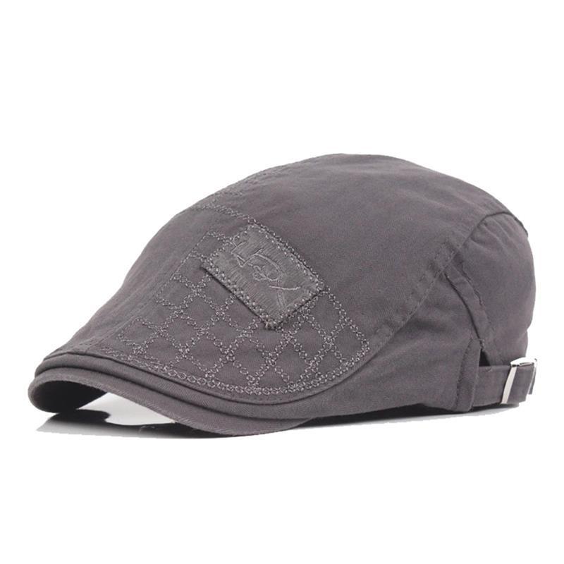Europe America Vintage Men Beret Cap Cabbie Newsboy Adjustable Flat Hat Cotton Cabbie High Quality Monochrome Dome Driving Cap, Black 
Europe America Vintage Men Beret Cap Cabbie Newsboy Adjustable Flat Hat Cotton Cabbie High Quality Monochrome Dome Driving Cap, Black