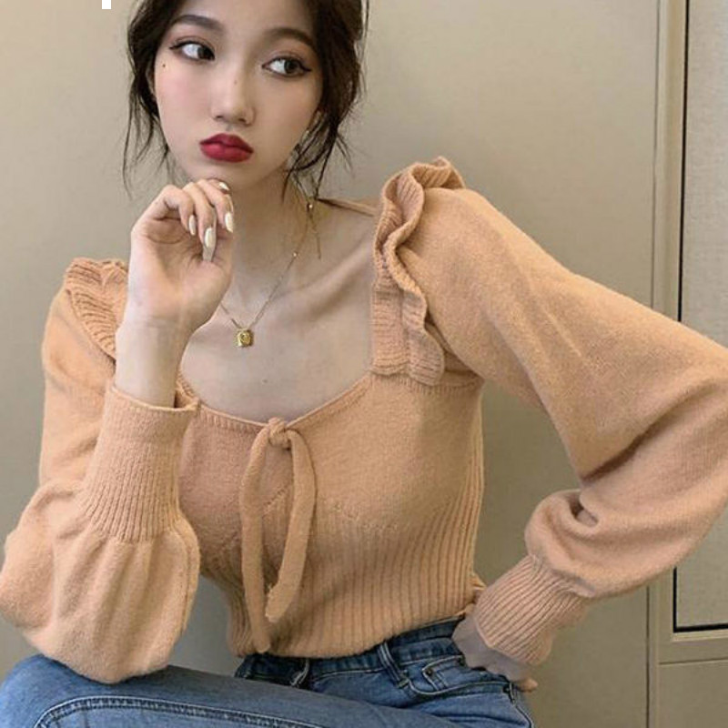 2021 New retro Japanese fashion female mesh fall square neck lace-up sexy sweater jumper y515 1QPG, Soup
2021 New retro Japanese fashion female mesh fall square neck lace-up sexy sweater jumper y515 1QPG, Soup