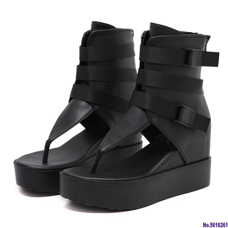 Platform Flip Flops Women Beach Sandals Ankle Strap Wedges Shoes For Summer Black Leather Vintage European American Zip, Black shoes
Platform Flip Flops Women Beach Sandals Ankle Strap Wedges Shoes For Summer Black Leather Vintage European American Zip, Black shoes