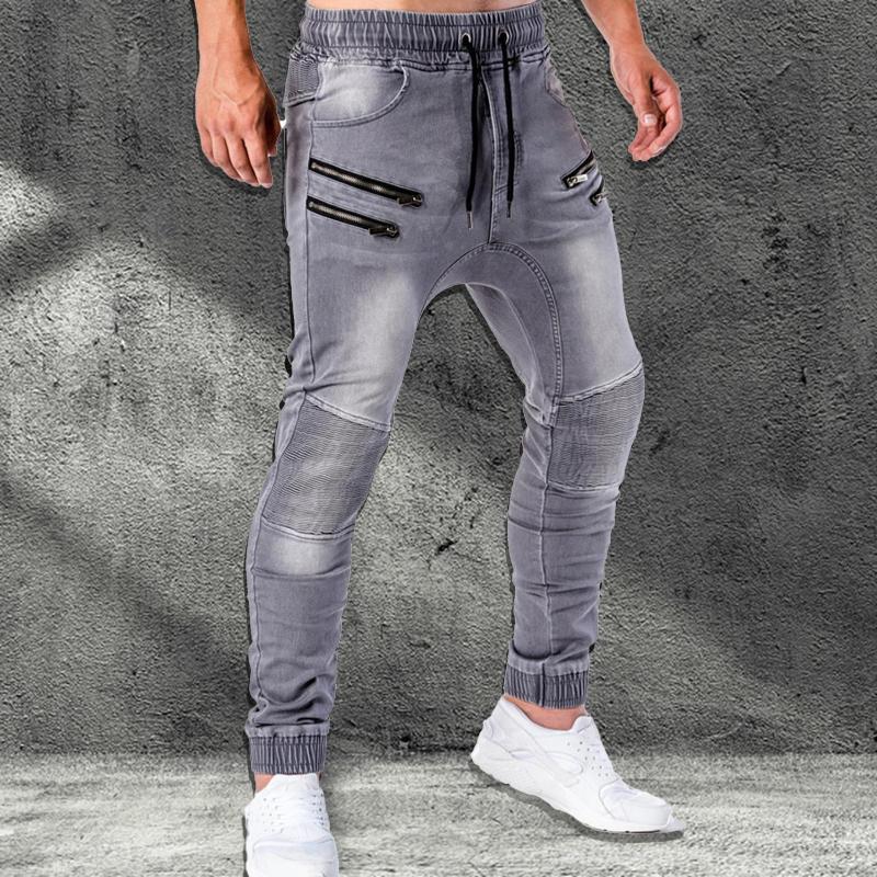 Casual Men Zipper Drawstring Pockets Running Skinny Pants Jeans Jogger Trousers jeans for men 2020, Blue
Casual Men Zipper Drawstring Pockets Running Skinny Pants Jeans Jogger Trousers jeans for men 2020, Blue
