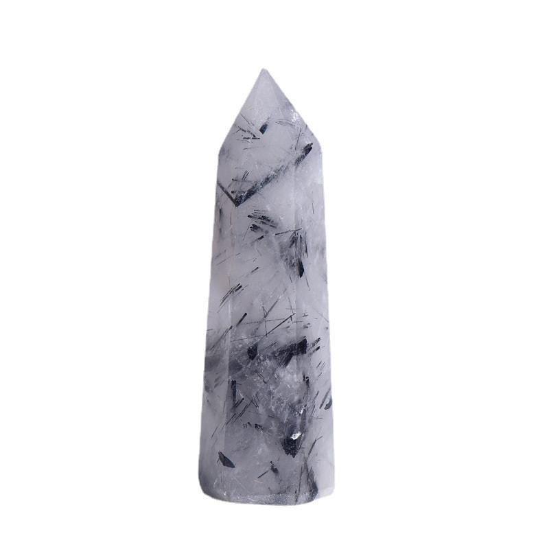Natural black hair crystal Arts Pillar Quartz Point Obelisk Wand Healing Crystals ink painting home decoration ornaments
Natural black hair crystal Arts Pillar Quartz Point Obelisk Wand Healing Crystals ink painting home decoration ornaments