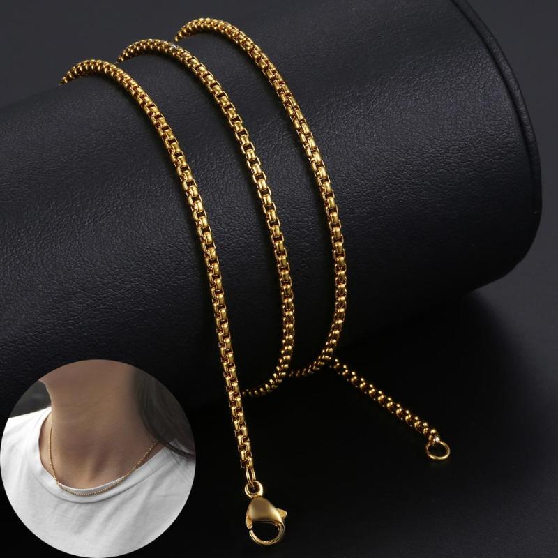 Round Box Chain 2mm Thin Mens Womens Necklace Unisex Gold Color Stainless Steel Link Wholesale Jewelry LKN385USA
Round Box Chain 2mm Thin Mens Womens Necklace Unisex Gold Color Stainless Steel Link Wholesale Jewelry LKN385USA