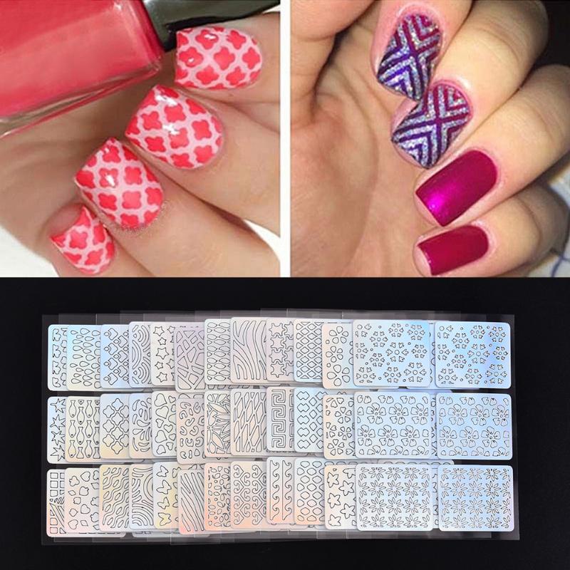 24Sheet Flower Butterfly Moon Nail Vinyls Hollow Irregular Grid Stencil Butterfly Stripe Line Manicure Sticker DIY Nail Art Tool, Nc363
24Sheet Flower Butterfly Moon Nail Vinyls Hollow Irregular Grid Stencil Butterfly Stripe Line Manicure Sticker DIY Nail Art Tool, Nc363