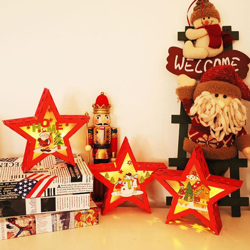 New 1pc Christmas Xmas Tree Ornament Wooden Glowing Pendant Decoration Props Five-Pointed Star Santa Claus for Toys Gift
New 1pc Christmas Xmas Tree Ornament Wooden Glowing Pendant Decoration Props Five-Pointed Star Santa Claus for Toys Gift