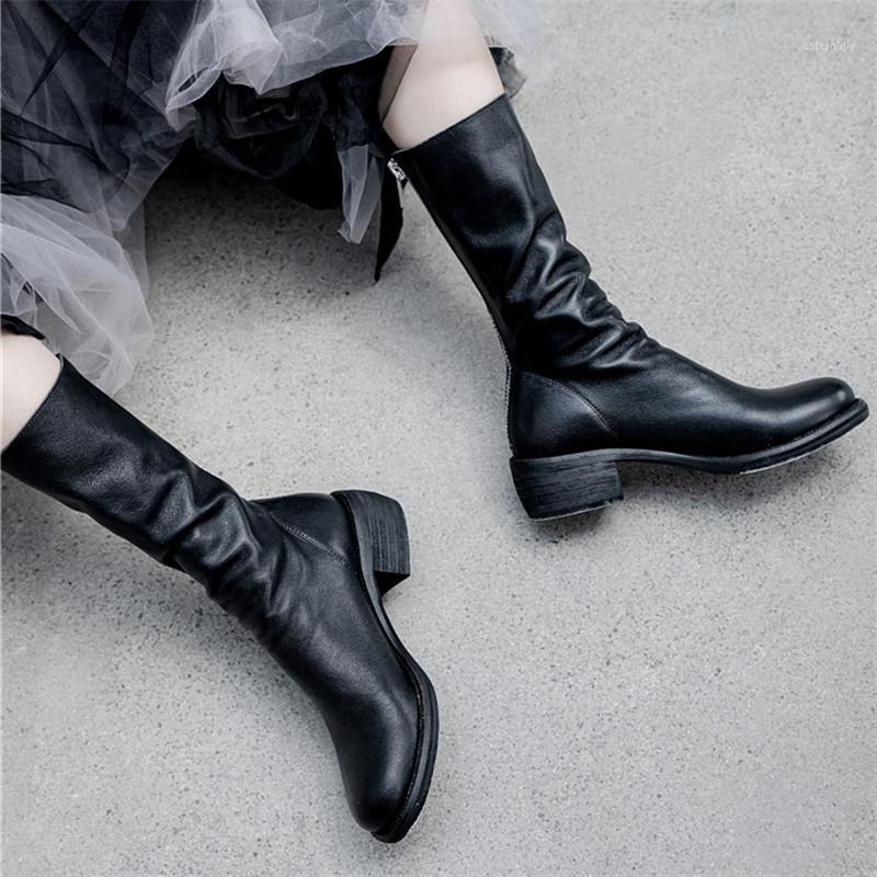 Soft Genuine Leather Women Mid-calf Boots Back Zipper Pleated Shoes Woman Autumn Female Retro Motorcycle Boots Short Booties1, Black
Soft Genuine Leather Women Mid-calf Boots Back Zipper Pleated Shoes Woman Autumn Female Retro Motorcycle Boots Short Booties1, Black
