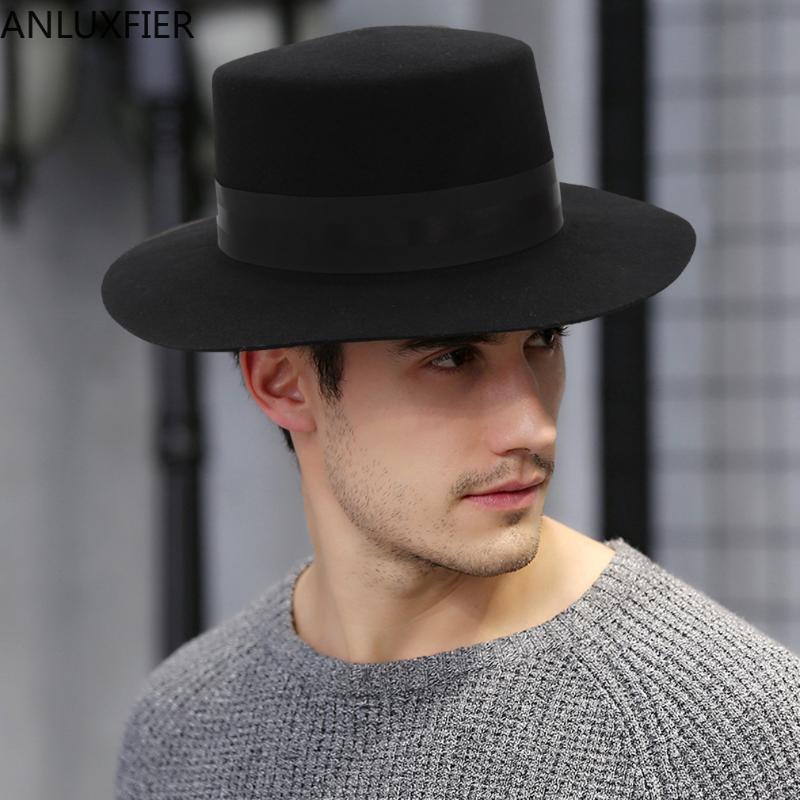 H7220 New Autumn Winter Fedoras Hat Men's Wool Flat Top Jazz Fedora Cap Adult Male Euro-American Black Party Outdoor Hats
H7220 New Autumn Winter Fedoras Hat Men's Wool Flat Top Jazz Fedora Cap Adult Male Euro-American Black Party Outdoor Hats