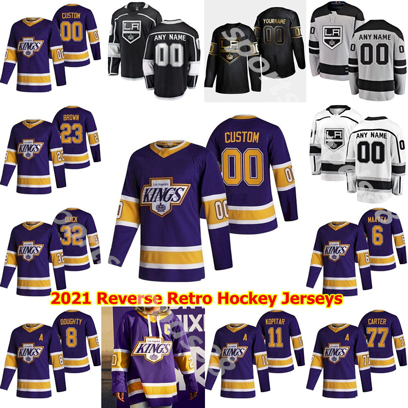 LA Los Angeles Kings 2021 Reverse Retro Jerseys Anze Kopitar 55 Quinton Byfield Drew Doughty Brown Iafallo Carter Jonathan Quick Toffoli, Colour 16
LA Los Angeles Kings 2021 Reverse Retro Jerseys Anze Kopitar 55 Quinton Byfield Drew Doughty Brown Iafallo Carter Jonathan Quick Toffoli, Colour 16