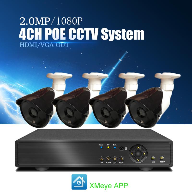 YiiSPO 4CH POE CCTV System 1080P IP Camera Weatherproof IR Night Vison Security 2.0MP Camera Surveillance Kit P2P XMeye APP view
YiiSPO 4CH POE CCTV System 1080P IP Camera Weatherproof IR Night Vison Security 2.0MP Camera Surveillance Kit P2P XMeye APP view