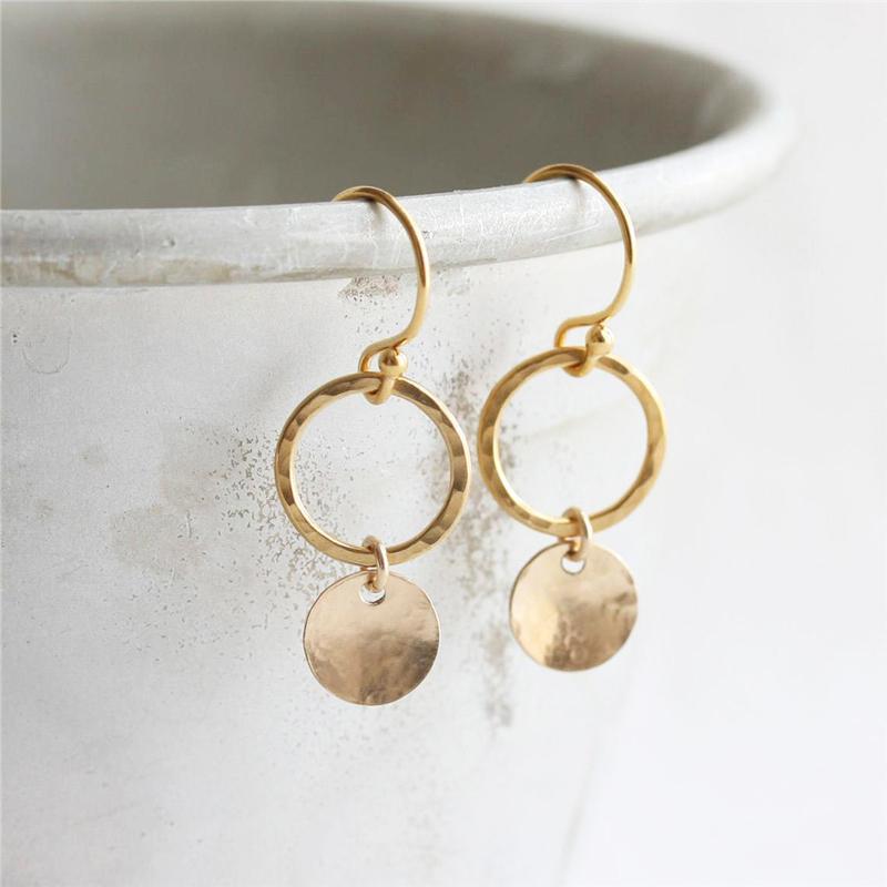 14K Gold Filled Circle Earrings Hammered Coin Jewelry Minimalism Oorbellen Boho Brincos Vintage Pendientes Women Drop Earrings
14K Gold Filled Circle Earrings Hammered Coin Jewelry Minimalism Oorbellen Boho Brincos Vintage Pendientes Women Drop Earrings