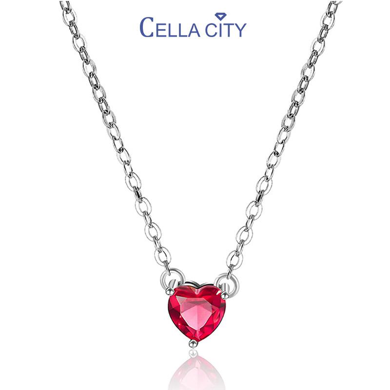 Cellacity Heart shaped Ruby Necklace for Women Silver 925 Jewelry Gemstones Clavicle Chain for Engagement Female Dating Gifts
Cellacity Heart shaped Ruby Necklace for Women Silver 925 Jewelry Gemstones Clavicle Chain for Engagement Female Dating Gifts