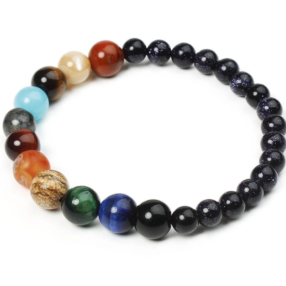 High Quality Night Sky Starlight Galaxy Natural Stone Strands Bracelet Beads Bracelets
