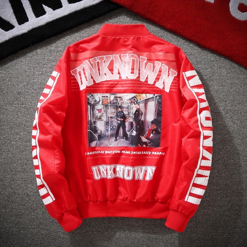 Spring Autumn Fashion Bomber Pilot Jacket Men Punk Hip Hop Jacket Letter Casual Print Youth Couple Coat Streetwear Windbreaker 201127