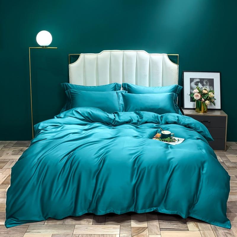 Solid Color Bedding Set Soft Tencel Bed Linens Flat/Fitted Sheet Bedclothes 150x200cm/180x210cm /210x210cm Size Bed cover 4pcs
Solid Color Bedding Set Soft Tencel Bed Linens Flat/Fitted Sheet Bedclothes 150x200cm/180x210cm /210x210cm Size Bed cover 4pcs