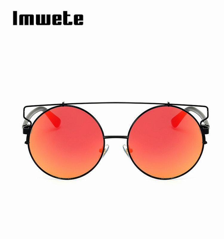 IMWETE Personality round men women sunglasses Color film reflection Brand design High-definition lense Female shade eyeglasses
IMWETE Personality round men women sunglasses Color film reflection Brand design High-definition lense Female shade eyeglasses