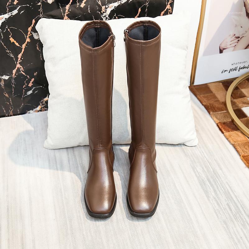 2021 Fashion Knee High Boots Women's Winter Boots Thick High Heel Long Round Slip on Spring Autumn Shoes Woman Black Brown1
2021 Fashion Knee High Boots Women's Winter Boots Thick High Heel Long Round Slip on Spring Autumn Shoes Woman Black Brown1