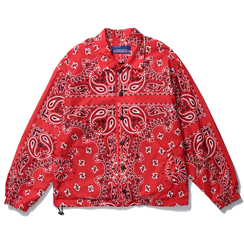 Mens Wear Hip Hop Bandana Paisley Pattern Bomber Jackets Windbreaker Harajuku Streetwear Autumn Casual Coats Tops Clothing 201218