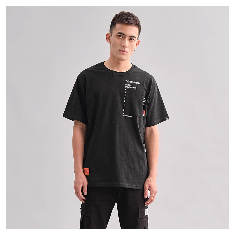 2021 Summer New Pure Cotton Trend Men's Short Sleeve Casual Handsome Simple Pocket Round Neck T-shirt Men Q1xc, Black
2021 Summer New Pure Cotton Trend Men's Short Sleeve Casual Handsome Simple Pocket Round Neck T-shirt Men Q1xc, Black