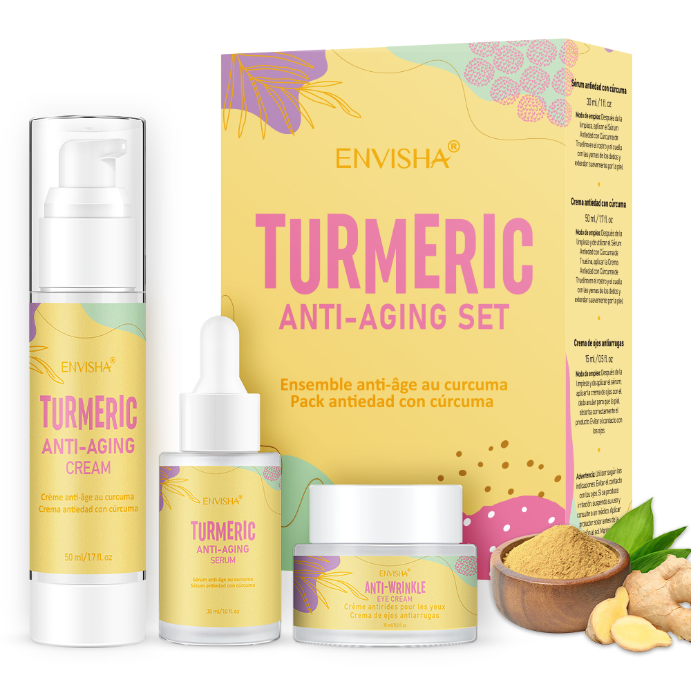 Turmeric Skin Care Set Face Serum Eye Cream Anti-Aging Wrinkle Whitening Moisturizing Shrink Pores Brighten Smooth Skin
Turmeric Skin Care Set Face Serum Eye Cream Anti-Aging Wrinkle Whitening Moisturizing Shrink Pores Brighten Smooth Skin