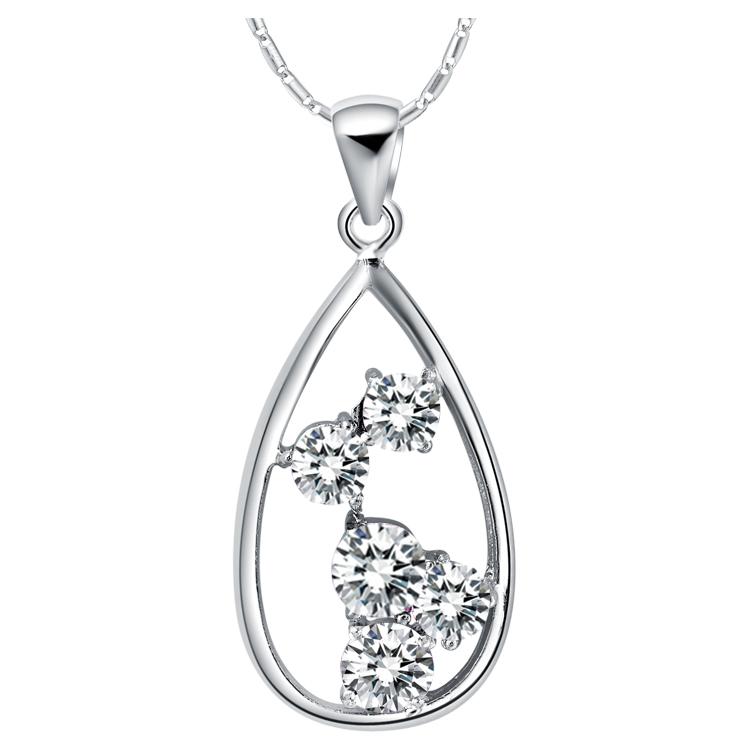 Nice Summer Style White Plated Water Drop Shape With Crystal Pendant Necklace For Women Gift
Nice Summer Style White Plated Water Drop Shape With Crystal Pendant Necklace For Women Gift