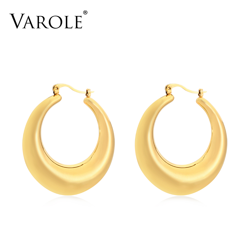 VAROLE Classical Hoop Earrings Gold color Hollow Earings Stainless Steel Circle Earrings For Women Jewelry Wholesale
VAROLE Classical Hoop Earrings Gold color Hollow Earings Stainless Steel Circle Earrings For Women Jewelry Wholesale