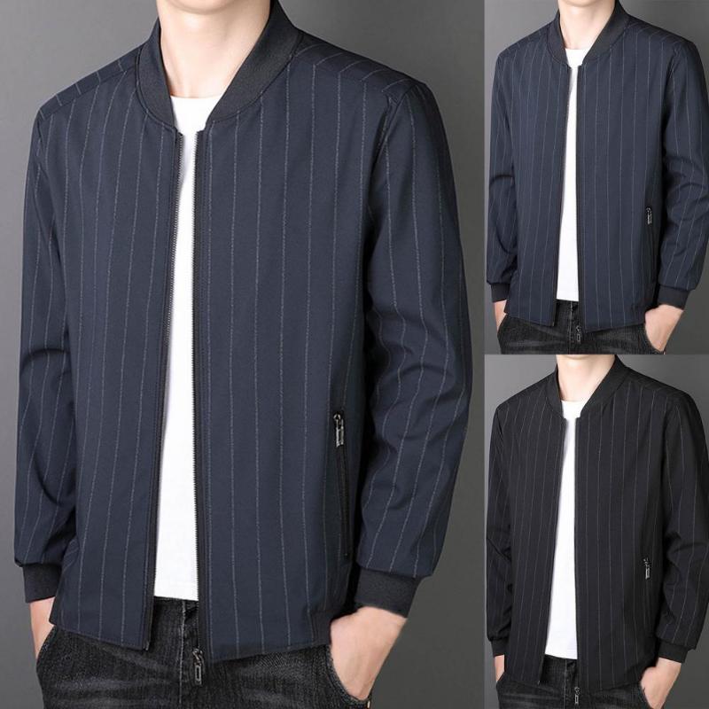 Men's Jackets Fashion Men Coat Stripe Stand Collar Zipper Plus Size Winter Bomber Jacket Oversize Streetwear Clothing, Black;brown
Men's Jackets Fashion Men Coat Stripe Stand Collar Zipper Plus Size Winter Bomber Jacket Oversize Streetwear Clothing, Black;brown