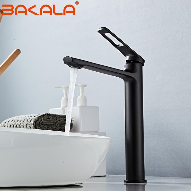 BAKALA Basin Faucets Solid Brass Chrome Modern Bathroom Sink Faucet Single Handle Washbasin Hot Cold Mixer Water Tap Torneira
BAKALA Basin Faucets Solid Brass Chrome Modern Bathroom Sink Faucet Single Handle Washbasin Hot Cold Mixer Water Tap Torneira