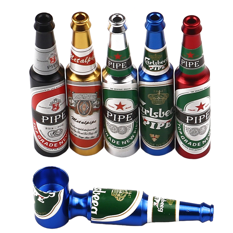 New Beer Smoke Metal Pipes Portable Creative Smoking Pipe Herb Tobacco Pipes for Sale
New Beer Smoke Metal Pipes Portable Creative Smoking Pipe Herb Tobacco Pipes for Sale