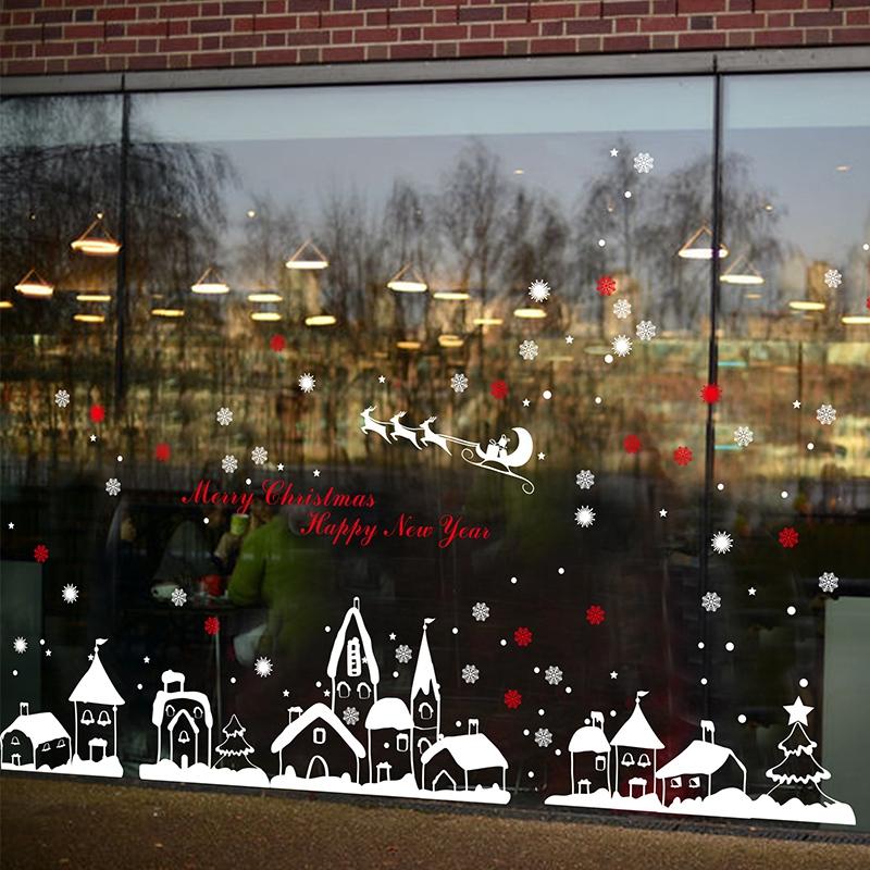 Xmas Town Wall Stickers Living room Bedroom Window Glass Decor New Year Christmas Party Decoration Removable Art Decals Murals
Xmas Town Wall Stickers Living room Bedroom Window Glass Decor New Year Christmas Party Decoration Removable Art Decals Murals