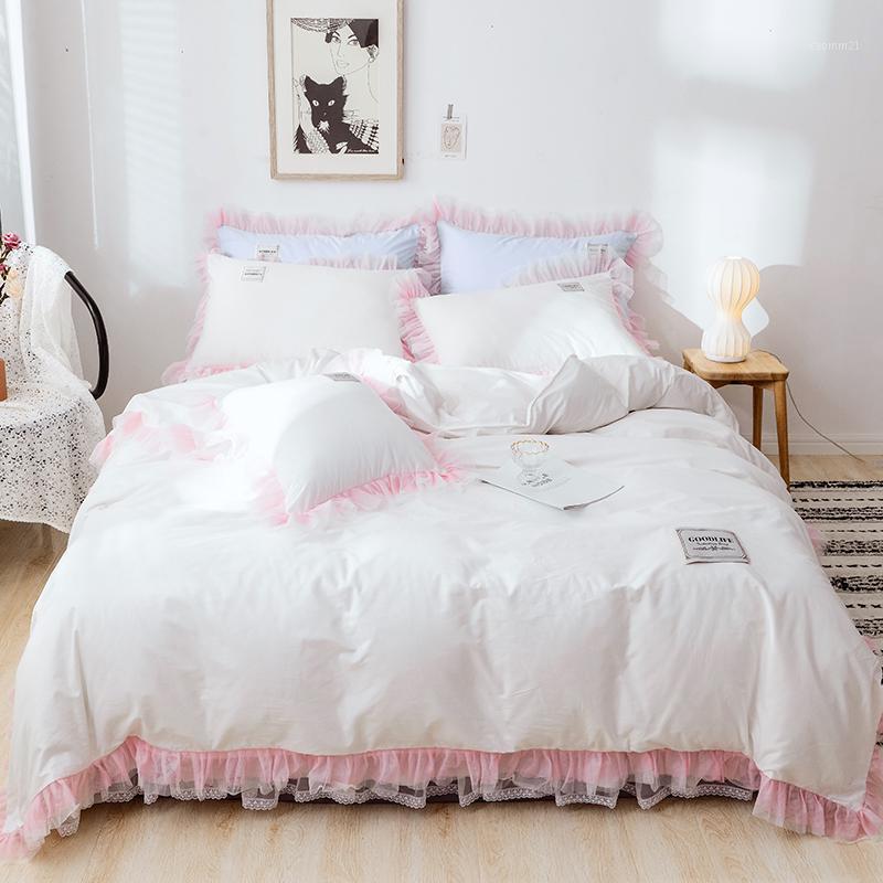 Free shipping 100%cotton Korean lace princess ruffles solid color bedding set 3/4pcs full queen king size bed skirt set MR1
Free shipping 100%cotton Korean lace princess ruffles solid color bedding set 3/4pcs full queen king size bed skirt set MR1