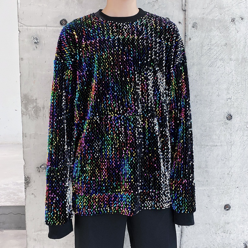 2020 Men Sequins Long Sleeves Pullover's Sweatpants Streetwear Vintage Hip Fashion Hoodie Attire Utwj, 2332
2020 Men Sequins Long Sleeves Pullover's Sweatpants Streetwear Vintage Hip Fashion Hoodie Attire Utwj, 2332