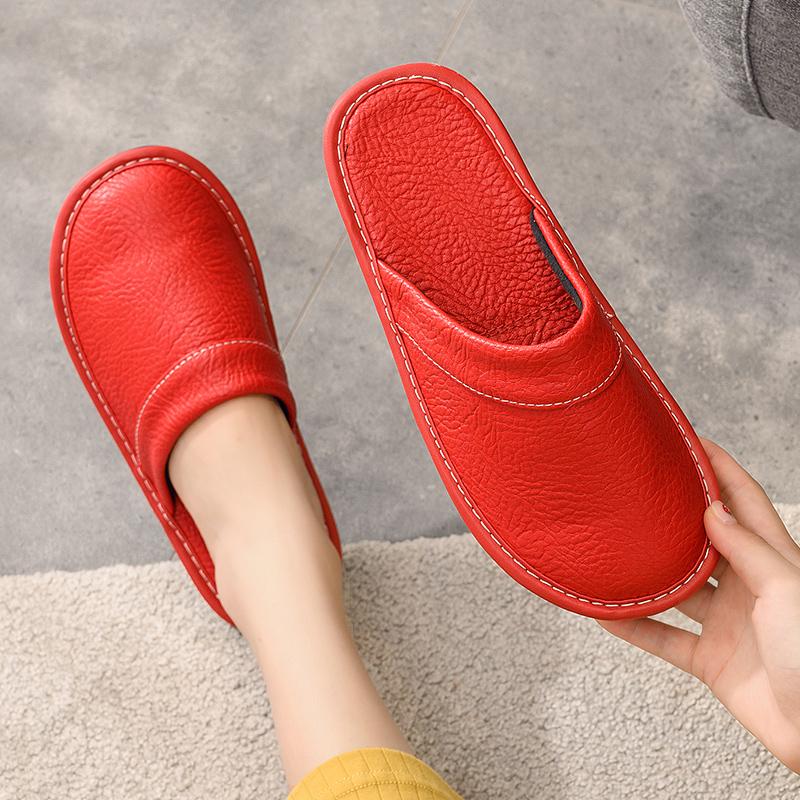 Unisex Leather Slippers Women Waterproof House Shoes 2021 Classic Red Mules Female Non-slip Spring/Autumn Home Slipper, Wwd50 light blue
Unisex Leather Slippers Women Waterproof House Shoes 2021 Classic Red Mules Female Non-slip Spring/Autumn Home Slipper, Wwd50 light blue