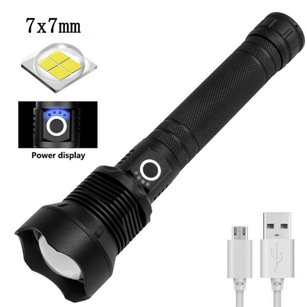 High-Power 7 X 7Mm Led 30W 5V Micro Usb Telescopic Zoom Rechargeable Flashlight Suitable For Camping, Climbing, Night Riding, Caving Waterpr
High-Power 7 X 7Mm Led 30W 5V Micro Usb Telescopic Zoom Rechargeable Flashlight Suitable For Camping, Climbing, Night Riding, Caving Waterpr