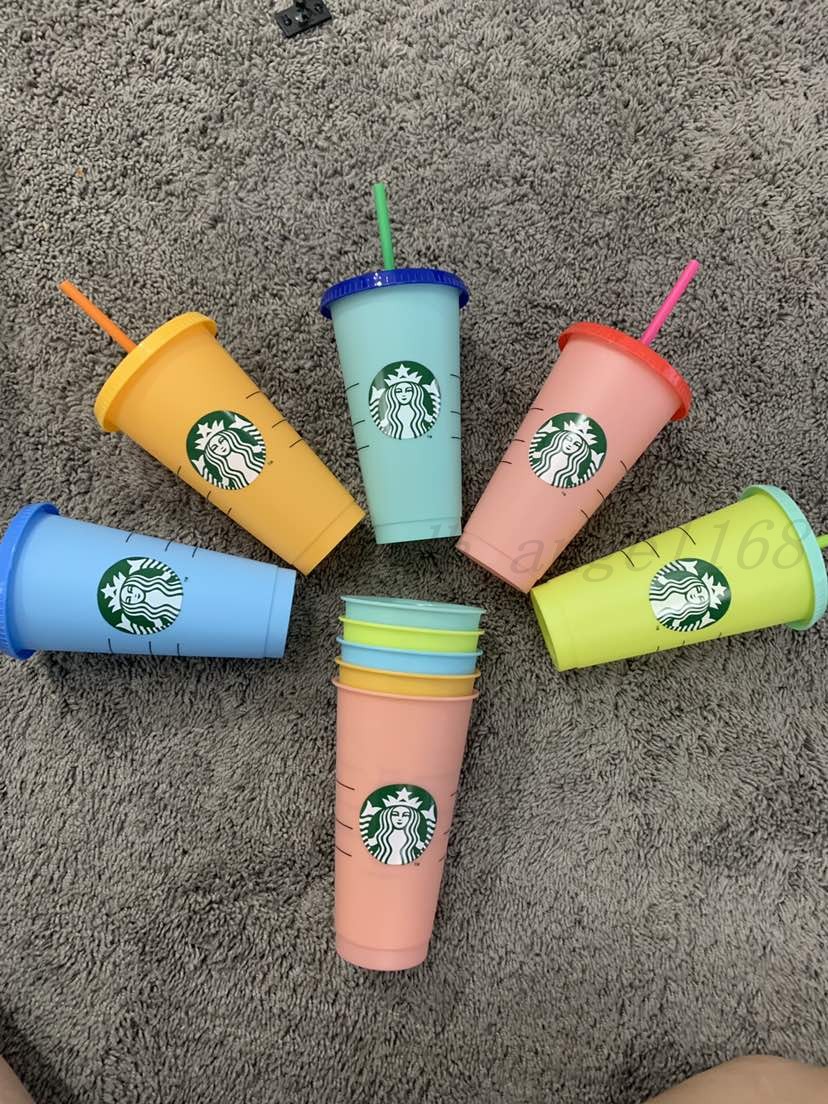 24OZ Color Change Tumblers Plastic Drinking Juice Cup With Lip And Straw Magic Coffee Mug Costom Starbucks color changing plastic cup 50pcs, One box (5 colors)
24OZ Color Change Tumblers Plastic Drinking Juice Cup With Lip And Straw Magic Coffee Mug Costom Starbucks color changing plastic cup 50pcs, One box (5 colors)